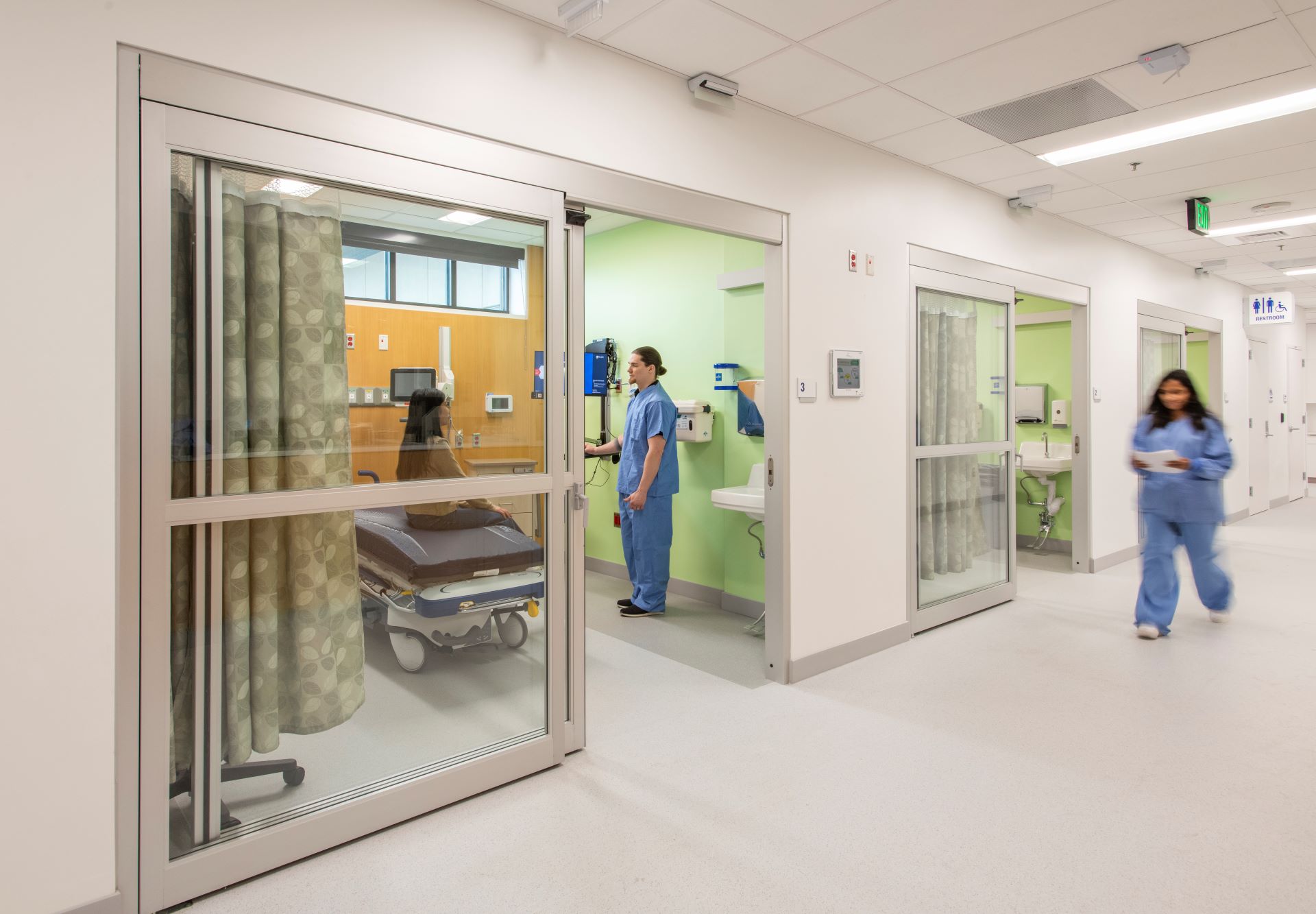 Healthcare Clinic Exam Room and Hallway